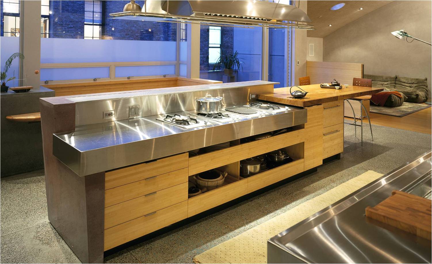 flat grain bamboo kitchen