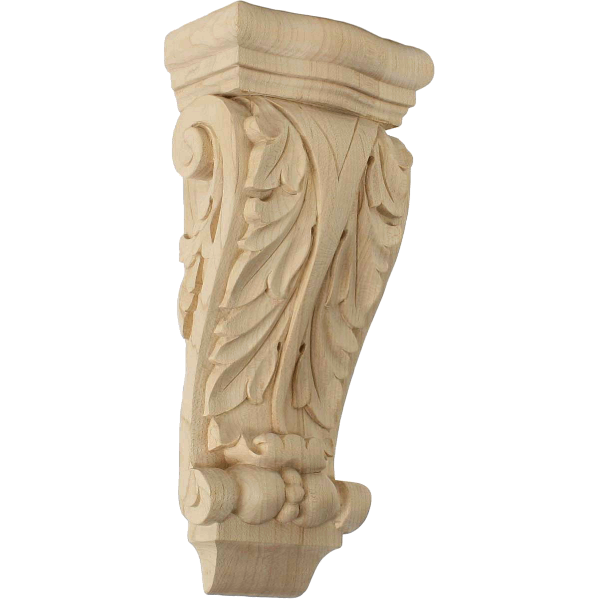 COR04X02X10FR-P Small Farmingdale Acanthus Pilaster Corbelthus Pilaster Corbel