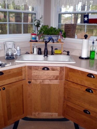 42" custom corner sink base cabinet