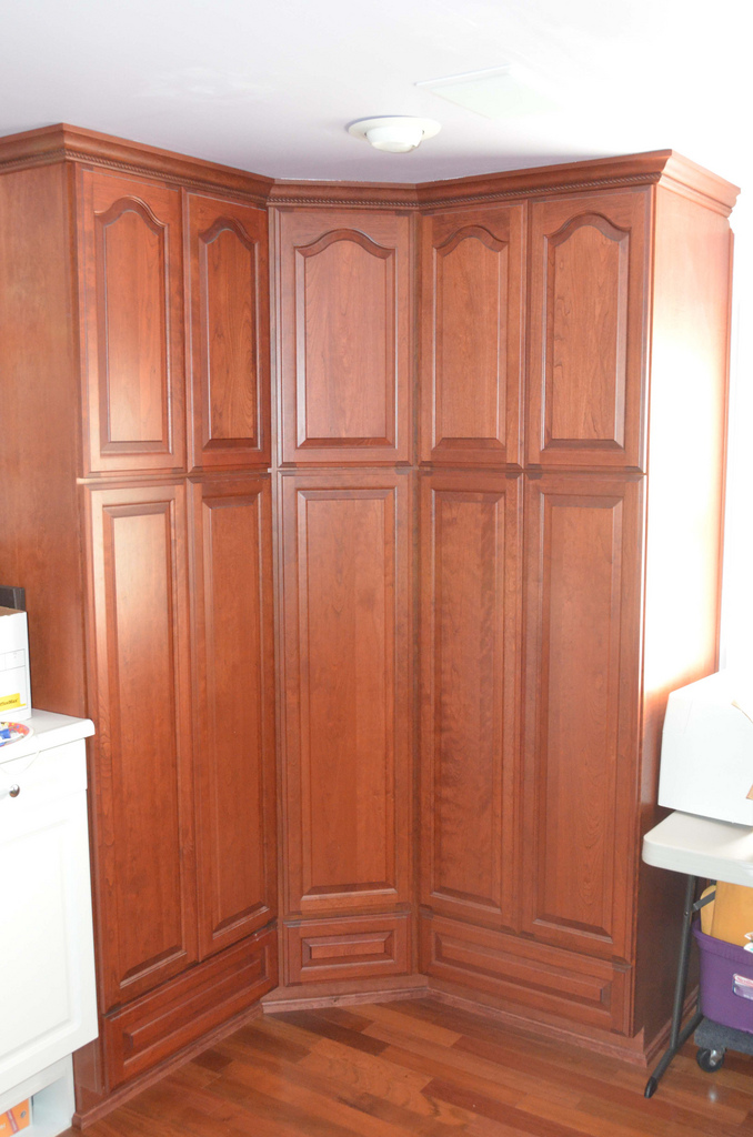 Custom cabinetry photo of craft room storage floor to ceiling cabinets