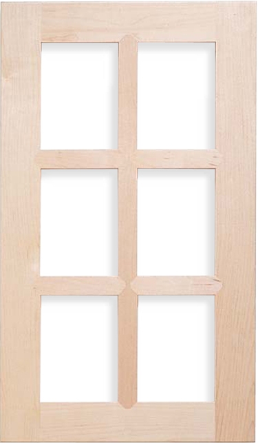 Shaker French Lite Maple Door