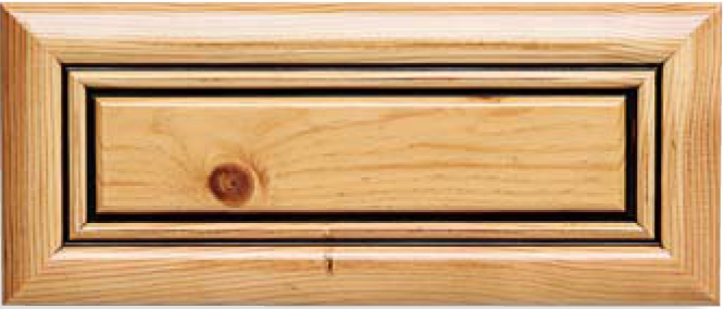 Sheffield L-Panel Knotty Pine Drawer Front