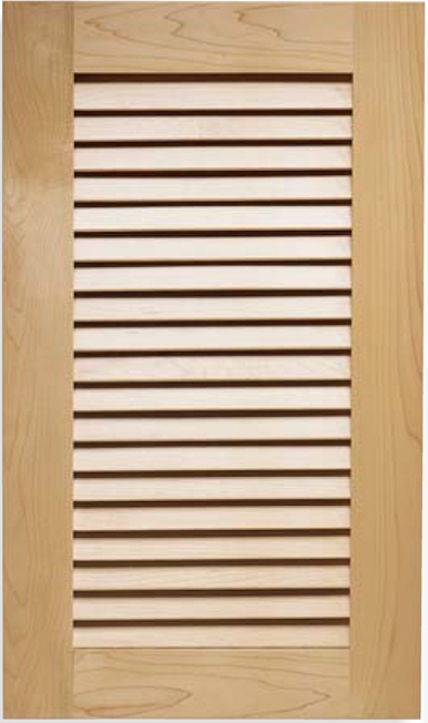 True Open Louvered Style Cabinet Door